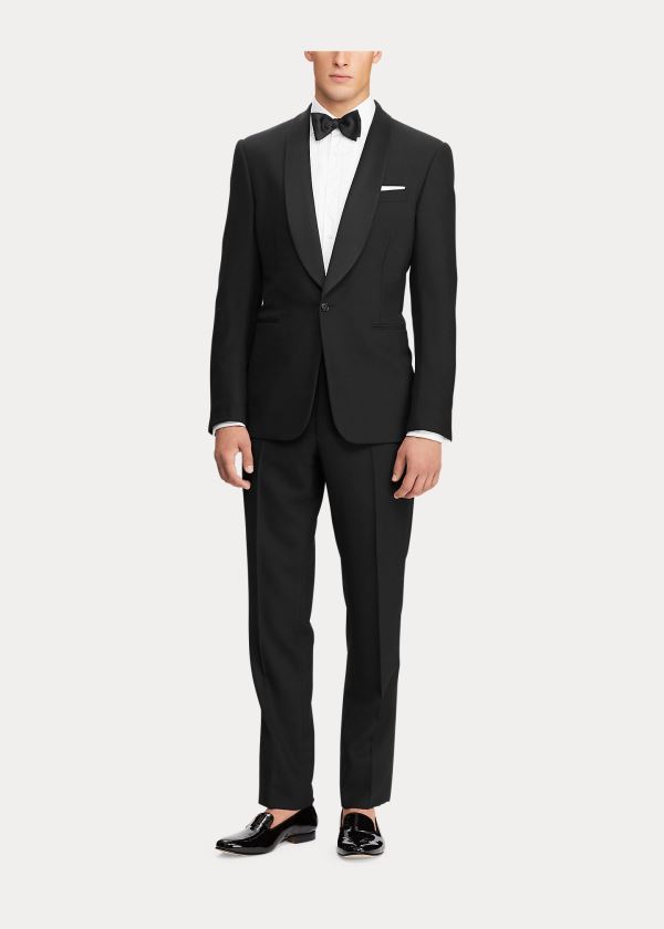 Ralph Lauren Gregory Wool Tuxedo Bukser Herre Danmark (IAZXO8603)